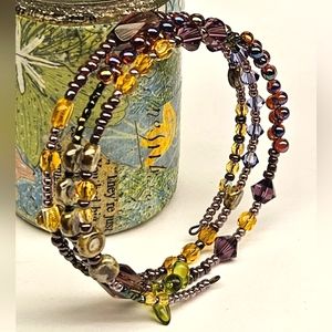 Purple And Yellow Memory Bracelet